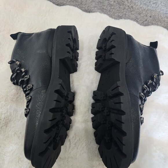Kurt Geiger London Coniston Black Leather Hiker Boot Men\'s Size 44.5 or US 11.5